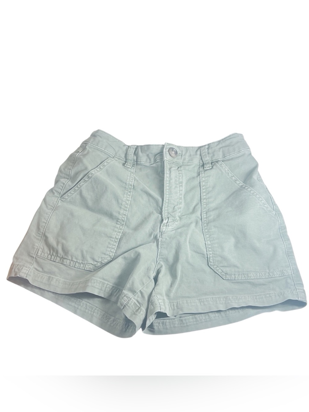 Marine Layer Womens Maya Utility Cotton Shorts in Olive Green Hiking Outdoors